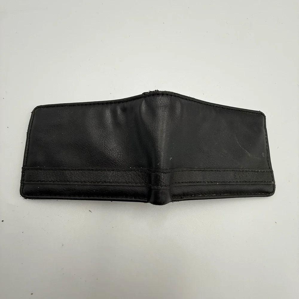 Express NYC Bifold Wallet OS Black Minimalist Professional Accessory